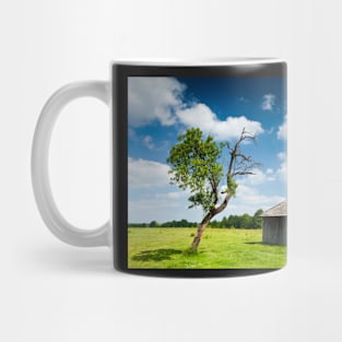 Wooden cabin and tree Mug